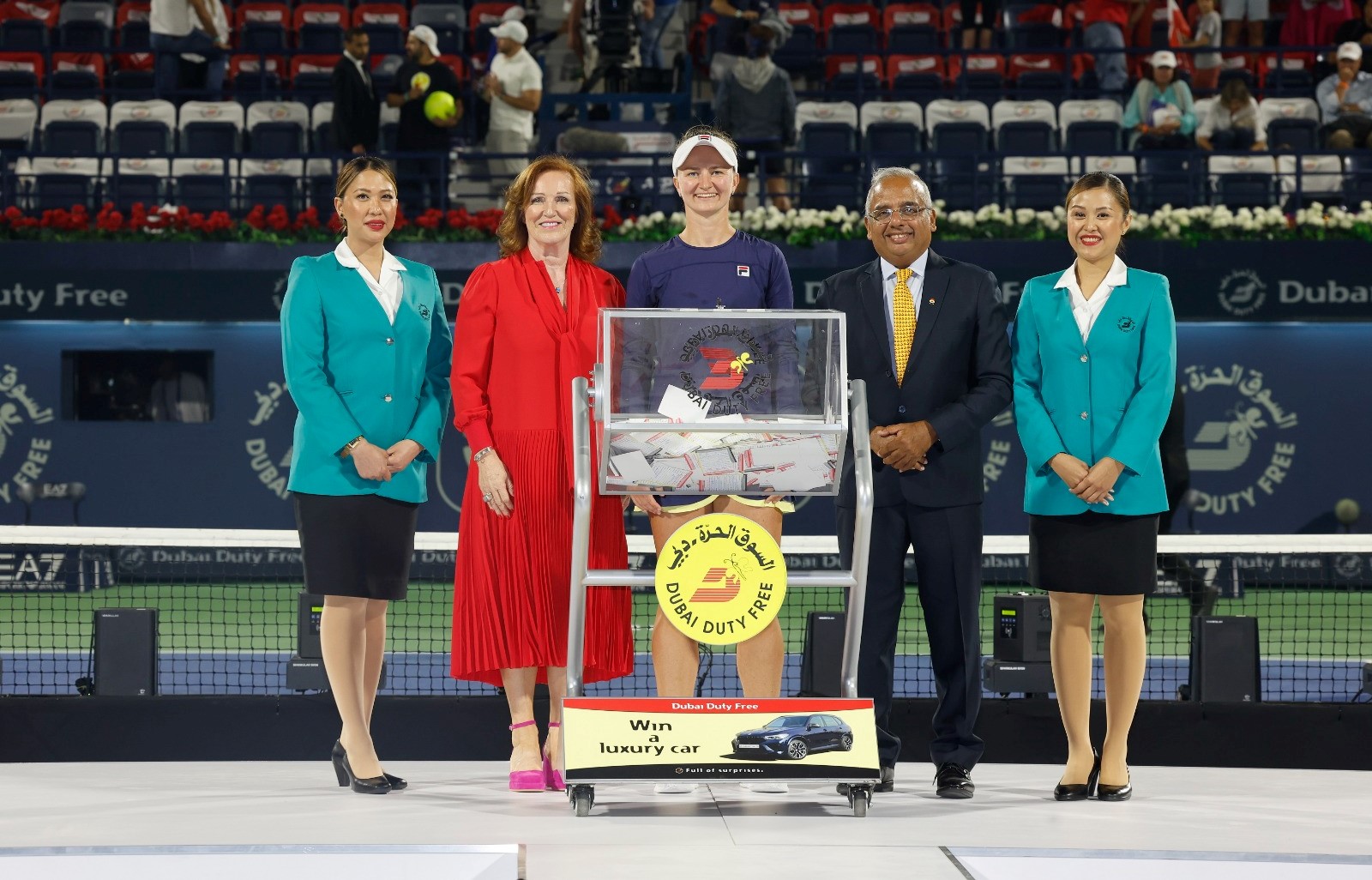 Dubai, UAE, 25th. Feb, 2023. Czech tennis player Barbora Krejcikova wins  the Dubai Duty Free Tennis